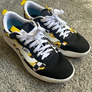 Vans UltraRange sunflower and checkerboard sneakers